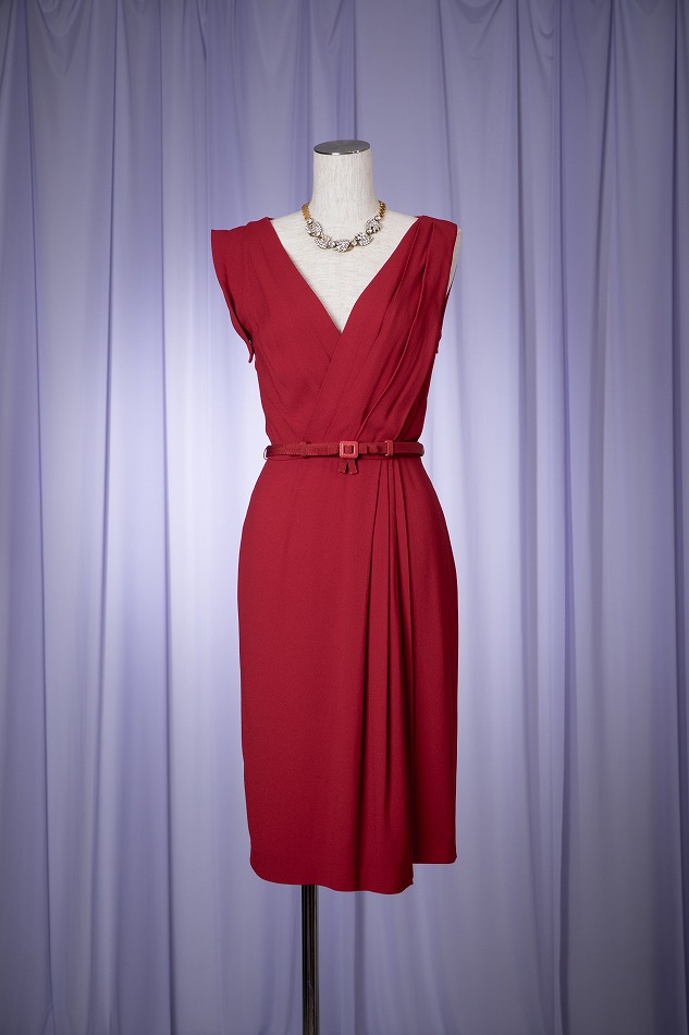Dior ディオール 赤カシュクールドレス | 結婚式･パーティードレスレンタルなら【ドレスティーク】