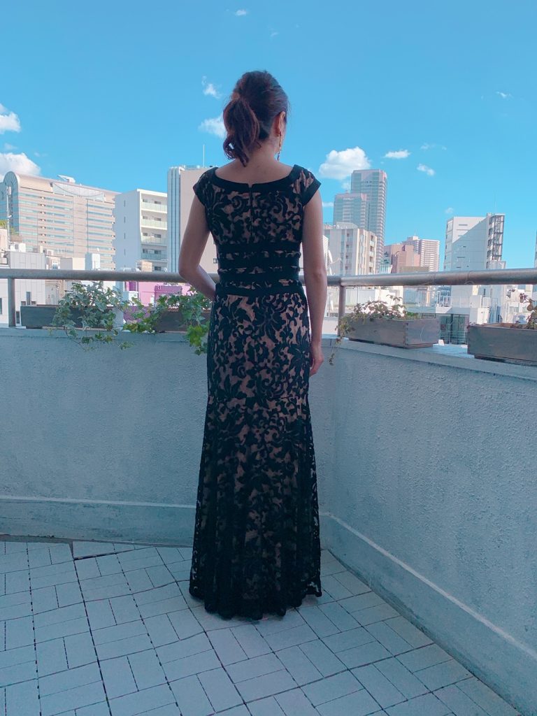 タダシショージ Tadashi shoji 総レース ロング ドレス