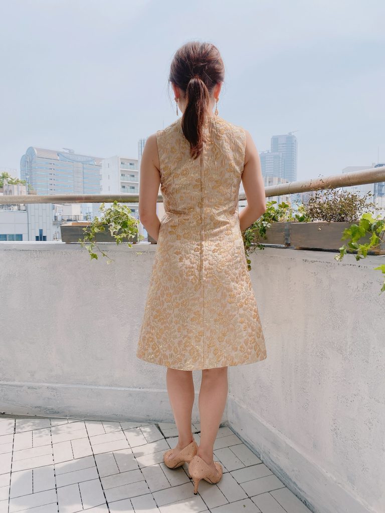 DOLCE & GABBANA ドルチェ アンド ガッバーナ ゴールドラメドレス DOLCE & GABBANA ドルチェ アンド ガッバーナ ゴールドラメドレス