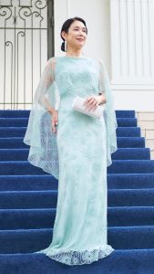 TADASHI SHOJI コンフィグリーンロングドレス