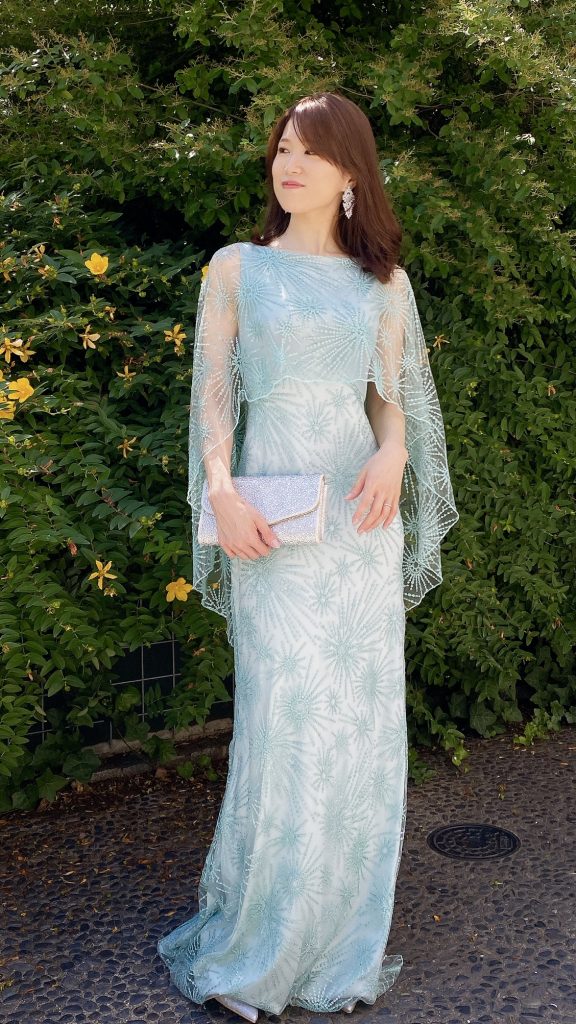 TADASHI SHOJI コンフィグリーンロングドレス | 結婚式・パーティー