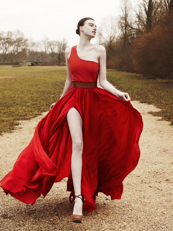LANVIN PARIS ランバン ワンピース ドレス 赤 高級 結婚式 ひざ丈ワンピース 豪華で新しい