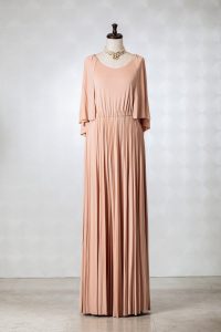 Christian Dior　ピンクプリーツロングドレス