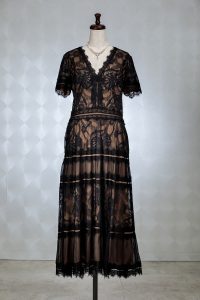 TADASHISHOJI タダシショウジ　アドーアブラック(V)ドレス