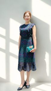 TADASHI SHOJI タダシショージ ステンドグリーンローズドレス