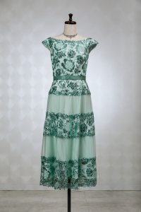 TADASHISHOJI タダシショウジ オフショルプリーツ(グリーン)ドレス