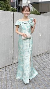 ADRIANNA PAPELL アドリアナパぺル ミントロングドレス