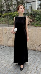 CELFORD セルフォード ブラックノースリケープドレス